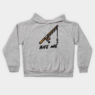 Bite Me / Fishing Design / Fishing Lover Kids Hoodie